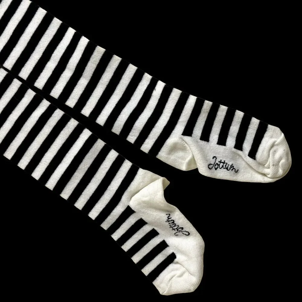 Jottum Rija Striped Tights Girls Black White 98 US 3 NWT bv